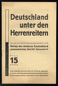 Deutschland unter den Herrenreitern. -