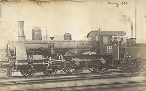 Foto Ansichtskarte / Postkarte Ungarische Eisenbahn, Dampflok Nr. 733