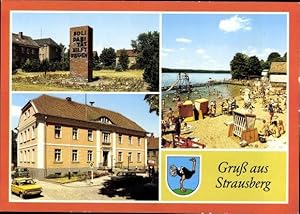5 alte Ansichtskarten Strausberg im Kreis Märkisch Oderland, Diverse Ansichten