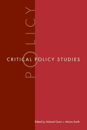 Seller image for Critical Policy Studies for sale by GreatBookPrices