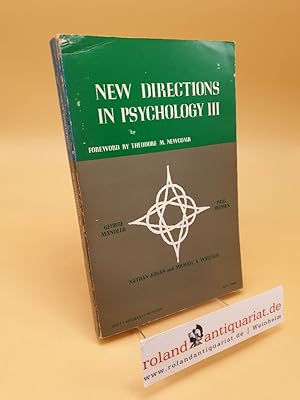 Bild des Verkufers fr New Directions in Psychology 3 ; Verbal Learning ; Early Socialization: Learning and Identification ; Risk Taking as a Function of zum Verkauf von Roland Antiquariat UG haftungsbeschrnkt