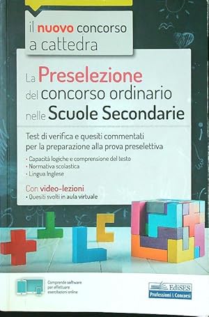 La preselezione del concorso ordinario nelle scuole secondarie