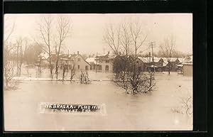 Postcard Ft. Wayne, IN, Nebraska Flood 1913, Hochwasser