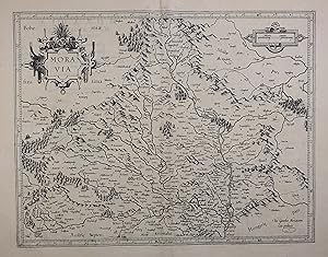 Moravia. Kupferstich-Karte v. Gerard Mercator. Amsterdam um 1594, 33 x 43 cm