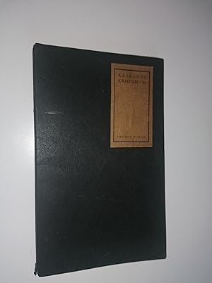 Bild des Verkufers fr Klabunds Kriegsbuch. zum Verkauf von Stefan Kpper