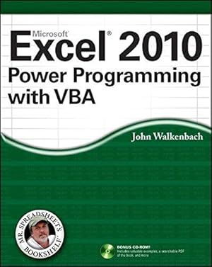 Seller image for Excel 2010 Power Programming with VBA (Mr. Spreadsheet's Bookshelf) for sale by WeBuyBooks