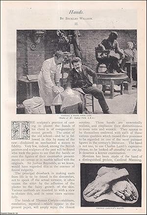 Image du vendeur pour Hands in Sculptor : the Prince of Wales ; Mr. Gladstone; Lord Beaconsfield & others. A complete 2 part uncommon original article from The Strand Magazine, 1892. mis en vente par Cosmo Books