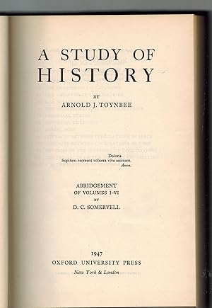 Seller image for A Study of History : Abridgement of Volumes I - VI for sale by ! Turtle Creek Books  !