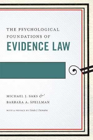 Bild des Verkufers fr Psychological Foundations of Evidence Law zum Verkauf von GreatBookPrices