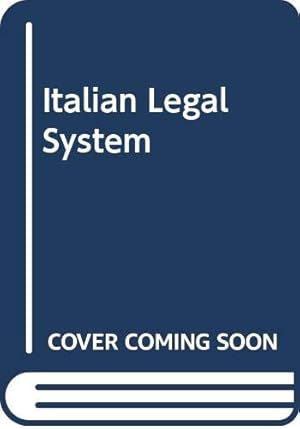 Bild des Verkufers fr Italian Legal System zum Verkauf von WeBuyBooks