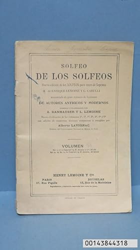 Imagen del vendedor de SOLFEO DE LOS SOLFEOS. DANHAUSER. LEMOINE. VOLUMEN 5A a la venta por EL DESVAN ANTIGEDADES