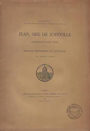 Imagen del vendedor de Jean, sire de Joinville : Histoire de saint Louis : analyse historique et littraire a la venta por PRISCA