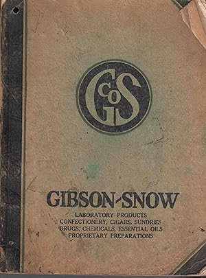 Image du vendeur pour Wholesale Catalogue of Gibson-Snow, Laboratory Supplies, Stationery, Soda Fountain Requisites, Confections, Cigars, Sundries mis en vente par High Ridge Books, Inc. - ABAA