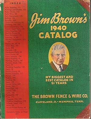 Image du vendeur pour Jim Brown's 1940 Catalog mis en vente par High Ridge Books, Inc. - ABAA