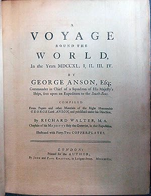 A Voyage Round the World, in the Years MDCCXL, I, II, III, IV. (Large Paper Copy)