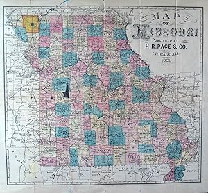 Image du vendeur pour Map of Missouri mis en vente par High Ridge Books, Inc. - ABAA