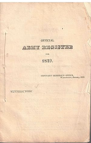 Official Army Register for 1829