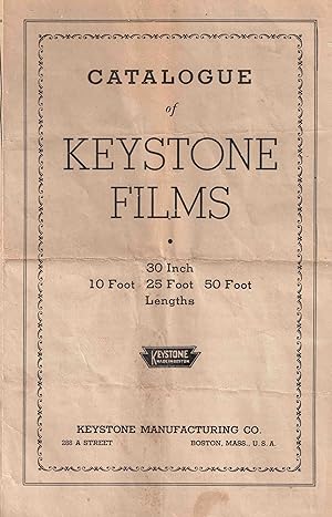 Imagen del vendedor de Catalogue of Keystone Films - 30 Inch, 10 Foot, 25 Foot, 50 Foot Lengths a la venta por High Ridge Books, Inc. - ABAA