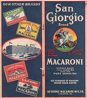 Imagen del vendedor de San Giorgio Brand Macaroni a la venta por High Ridge Books, Inc. - ABAA
