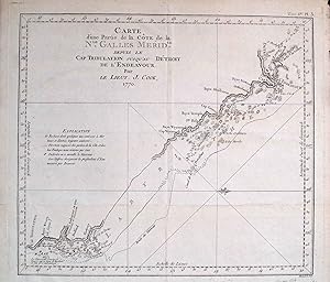 Image du vendeur pour Carte d'une Partie de la Cote de la Nle. Galles Meridle. depuis le Cap Tribulation Jusqu'au Detroit de l'Endeavour mis en vente par High Ridge Books, Inc. - ABAA