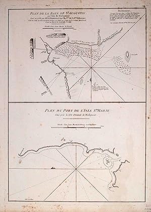 Seller image for Plan de la Baye de St. Augustin/Plan du Port de L'Isle Ste. Marie for sale by High Ridge Books, Inc. - ABAA