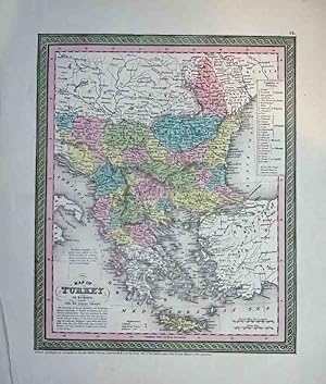 Image du vendeur pour Map of Turkey in Europe, Together with the Ionian Islands mis en vente par High Ridge Books, Inc. - ABAA