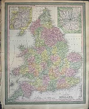 Image du vendeur pour Map of England mis en vente par High Ridge Books, Inc. - ABAA