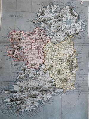 Ireland Dublin Cork Galway Derry Munster 1806 H. Tanner American engraved map