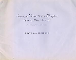 Imagen del vendedor de Sonata for Violoncello and Pianoforte, Opus 69, First Movement: Facsimile of the Autograph a la venta por Round Table Books, LLC