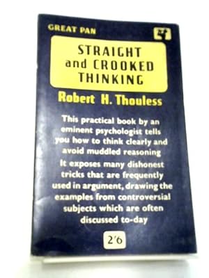 Bild des Verkufers fr Straight And Crooked Thinking zum Verkauf von World of Rare Books