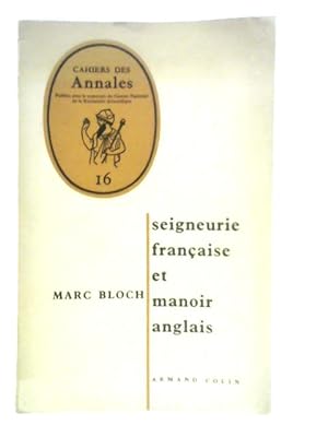 Bild des Verkufers fr Seigneurie Francaise et Manoir Anglais zum Verkauf von World of Rare Books