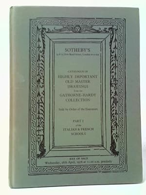 Bild des Verkufers fr Highly Important Old Master Drawings From The Gathorne - Hardy Collection Part I zum Verkauf von World of Rare Books