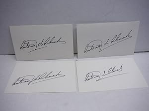 Lot of 4 Autographs of Antonio de Almeida, conductor