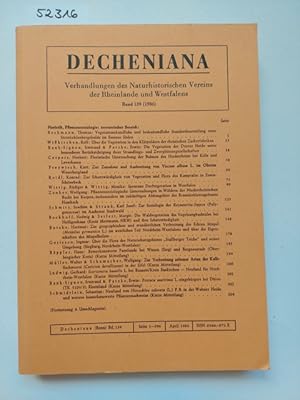 DECHENIANA Band 139 / 1986 : Verhandlungen des Naturhistorischen Vereins der Rheinlande und Westf...