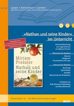 Bild des Verkufers fr Nathan und seine Kinder im Unterricht : Lehrerhandreichung zum Jugendroman von Mirjam Pressler (Klassenstufe 8-12, mit Kopiervorlagen) zum Verkauf von Smartbuy