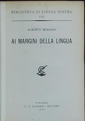 Bild des Verkufers fr Ai margini della lingua. zum Verkauf von Antiquariat Bookfarm