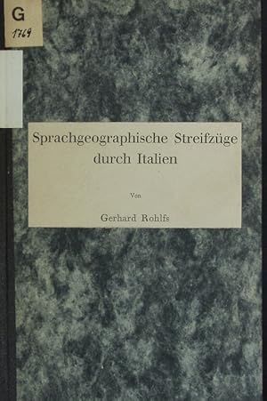 Image du vendeur pour Sprachgeographische Streifzge durch Italien. mis en vente par Antiquariat Bookfarm