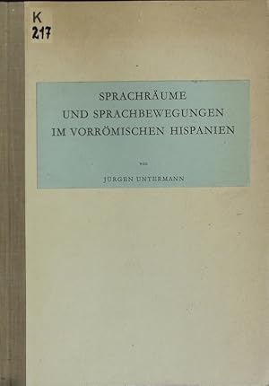 Immagine del venditore per Sprachrume und Sprachbewegungen im vorrmischen Hispanien. venduto da Antiquariat Bookfarm