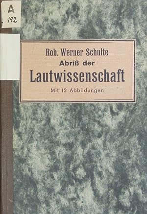 Bild des Verkufers fr Abri der Lautwissenschaft : eine Einfhrung in die Probleme und Methoden der Phonetik. zum Verkauf von Antiquariat Bookfarm