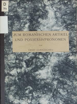 Image du vendeur pour Zum romanischen Artikel und Possessivpronomen. mis en vente par Antiquariat Bookfarm