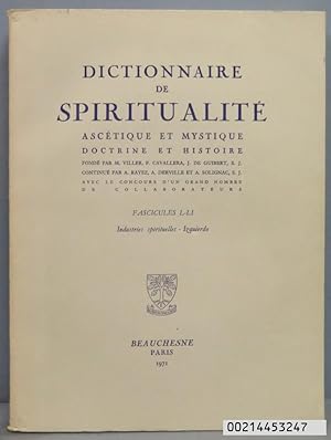 Image du vendeur pour DICTIONNAIRE DE SPIRITUALITE, ASCETIQUE ET MYSTIQUE; DOCTRINE ET HISTOIRE. FASCICULES L-LI mis en vente par EL DESVAN ANTIGEDADES