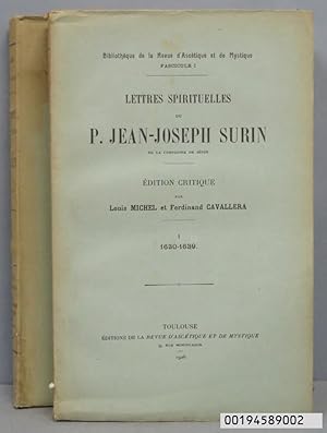 Seller image for 1926.- LETTRES SPIRITUELLES DU P. JEAN JOSEPH SURIN. 2 TOMOS for sale by EL DESVAN ANTIGEDADES