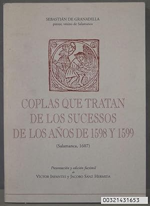 Seller image for COPLAS QUE TRATAN DE LOS SUCESOS DE LOS AOS DE 1598 Y 1599. GRANADILLA for sale by EL DESVAN ANTIGEDADES