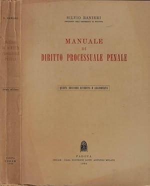 Bild des Verkufers fr Manuale di diritto processuale penale zum Verkauf von Biblioteca di Babele