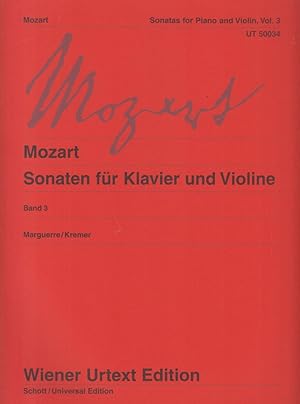 Bild des Verkufers fr Sonatas for Violin and Piano Volume 3 zum Verkauf von Hancock & Monks Music