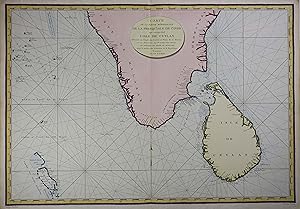 Carte de la partie meridionale de la Presque 'Isle de l'Inde que comprend l'Isle de Ceylan. Dress...