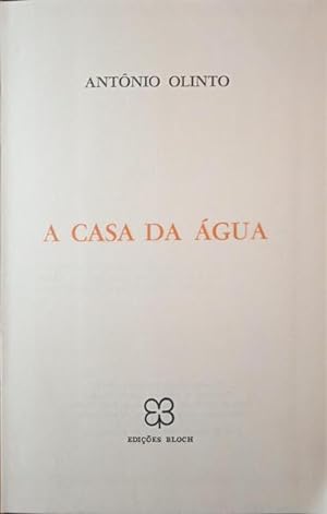 Bild des Verkufers fr A CASA DA GUA. zum Verkauf von Livraria Castro e Silva