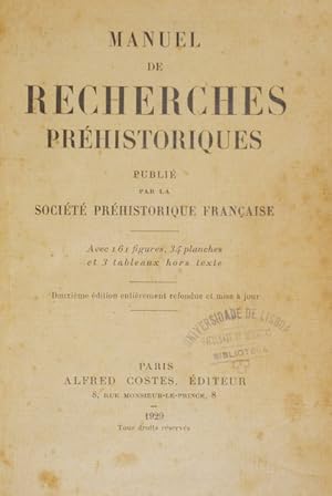 MANUEL DE RECHERCHES PRÉHISTORIQUES.