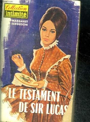 Bild des Verkufers fr Le testament de sir lucas zum Verkauf von Le-Livre