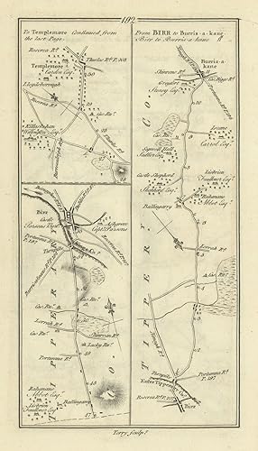 Image du vendeur pour [From Clonmell to Thurles, Nenagh and Birr and to Templemore] // from Birr to Burris-A-Kane mis en vente par Antiqua Print Gallery